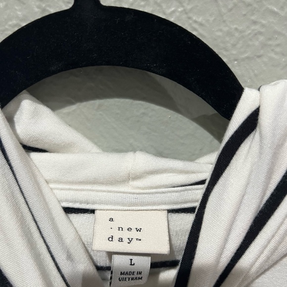 a new day Black and White Striped Top Turtleneck - Picture 2 of 4